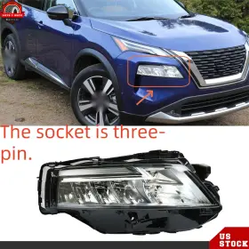 Ber334770 Berliii Headlight For 2021 2022 23 Nissan Rogue Sl Sv Passenger Side Headlamp Led Chrome