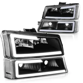 Hl-csil03bkcl70 Bezt For 03-07 Silverado Avalanche Led Drl Pair Black Clear Headlight Bumper Lamp Hl-csil03bkcl70 Bezt For 03-07 Silverado Avalanche Led Drl Pair Black Clear Headlight Bumper Lamp
