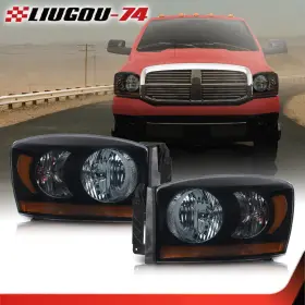 Big76195 Big-wheel New Fit For Dodge Ram 1500 2500 3500 2006-2009 Headlight Set With Chrome Bezel Big76195 Big-wheel New Fit For Dodge Ram 1500 2500 3500 2006-2009 Headlight Set With Chrome Bezel