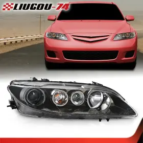 Big862637 Big-wheel Clear Black Halogen Headlight Assembly With Bulb Right Side Fits Mazda 6 2006-2008 Big862637 Big-wheel Clear Black Halogen Headlight Assembly With Bulb Right Side Fits Mazda 6 2006-2008