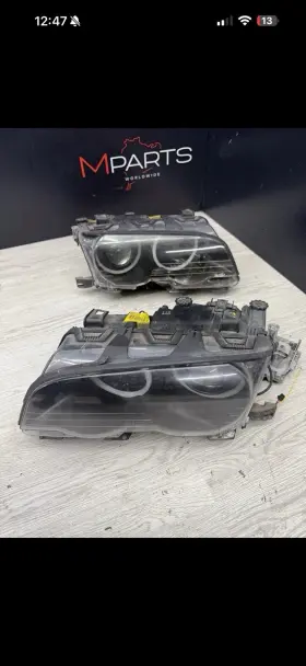 63136902769 Bmw E46 Factory Bixenon Headlights With Angel Eyes Pair Oem Pre Facelift