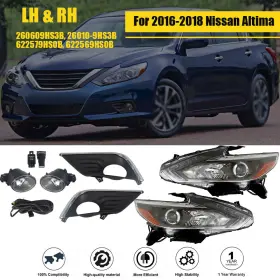 Bt189072b Botjj Front Headlights&fog Lights For 2016-2018 Nissan Altima Left Right Side Clear Bt189072b Botjj Front Headlights&fog Lights For 2016-2018 Nissan Altima Left Right Side Clear