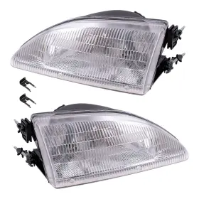 3221-0015lr Brock For 1994-1998 Mustang Headlight Exc Cobra With Textured Lens Set F4zz13008f 3221-0015lr Brock For 1994-1998 Mustang Headlight Exc Cobra With Textured Lens Set F4zz13008f