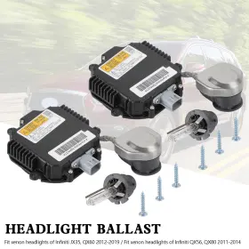 26297-89902 Bruce&shark 9b91a 262979b91a 2629789902 2x Xenon Ballast And D2s Bulb Kit Control Unit For Infiniti Jx 35 Qx 56 60 80 2pcs