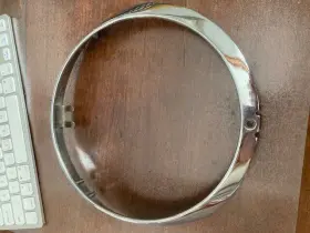 07.372.580 Carello Alfa Romeo Spider Passenger Side Chrome Headlight Ring 69-94