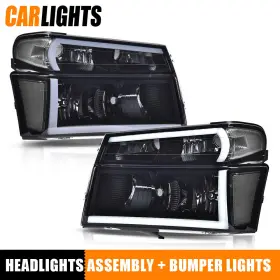 C-02hla4543bsw Carlights Led Drl Smoked Lens Black Headlights Fit For 2004-12 Gmc Canyon Chevy Colorado C-02hla4543bsw Carlights Led Drl Smoked Lens Black Headlights Fit For 2004-12 Gmc Canyon Chevy Colorado