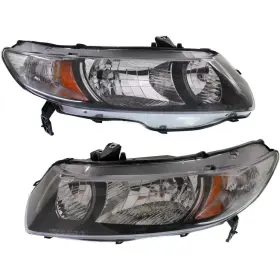 Plx-m0-20-6736-91-1 Carlights360 For 2010-2011 Honda Civic Headlight Pair Driver And Passenger Side Dot