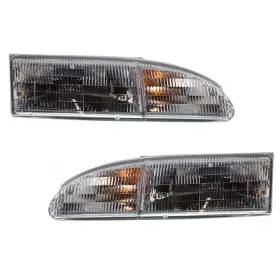 Plx-m0-fr375-b001l Carlights360 For 1994-1995 Ford Thunderbird Headlights Assembly Pair Fo2502128