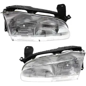 Plx-m0-gm089-b001l Carlights360 For 1993-1997 Geo Prizm Pair Headlights Driver And Passenger Side-bulbs Incl