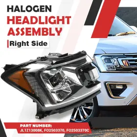 Cdd30-r Carlor Passenger Right For Ford Expedition 2018 2019-2021 Halogen Headlight With Bulbs