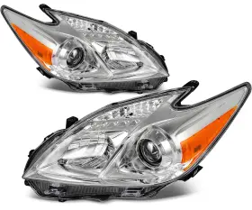 Lj190448t01 Cciyu For 2010-2011 Toyota Prius Base 1.8l Pair Chrome Headlights Assembly With Projector Lj190448t01 Cciyu For 2010-2011 Toyota Prius Base 1.8l Pair Chrome Headlights Assembly With Projector