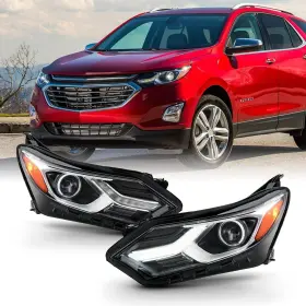 Ze128233g01 Cciyu Pair 2pcs Headlights Assembly For 2018-2020 Equinox Black Housing With Led Drl Ze128233g01 Cciyu Pair 2pcs Headlights Assembly For 2018-2020 Equinox Black Housing With Led Drl