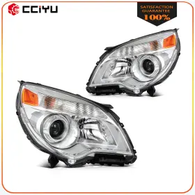 Ze129069g01 Cciyu Headlights Assembly For 2010-2015 Chevy Equinox Chrome Housing With Projector Pair Ze129069g01 Cciyu Headlights Assembly For 2010-2015 Chevy Equinox Chrome Housing With Projector Pair