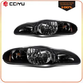 Ze190468g01 Cciyu Pair Black Headlights Assembly For 2000-2005 Chevy Monte Carlo Couple 2-door Ze190468g01 Cciyu Pair Black Headlights Assembly For 2000-2005 Chevy Monte Carlo Couple 2-door