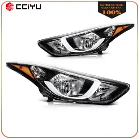 Ze842654g01 Cciyu Pair Fits 2014-2016 Hyundai Elantra Headlights Assembly Black Housing Set Ze842654g01 Cciyu Pair Fits 2014-2016 Hyundai Elantra Headlights Assembly Black Housing Set