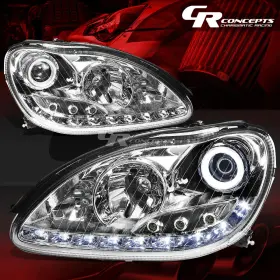 Crc-hlhplledw22000ch Charismatic Racing Concepts Pair Chrome Led Halo Drl Projector Headlights For 2000-2006 Benz S-class W220 Crc-hlhplledw22000ch Charismatic Racing Concepts Pair Chrome Led Halo Drl Projector Headlights For 2000-2006 Benz S-class W220