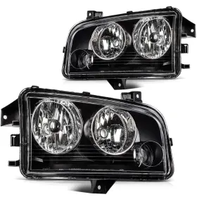 13112360 Choiceshare For 2006-2010 Dodge Charger Black Housing Left Right Headlights Assembly Pair 13112360 Choiceshare For 2006-2010 Dodge Charger Black Housing Left Right Headlights Assembly Pair