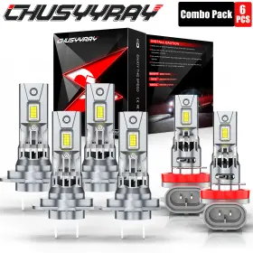 16s-h7 Chusyyray H7 H11 6000k Combo Led Headlight High Low Beam And Fog Light Bulbs Kit 16s-h7 Chusyyray H7 H11 6000k Combo Led Headlight High Low Beam And Fog Light Bulbs Kit
