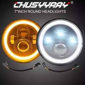 Chusyyray 315026421082 Pair 7 Inch Round Led Reflector Headlights For Chevrolet Nova 1969-79 C10 C20 Pickup Chusyyray 315026421082 Pair 7 Inch Round Led Reflector Headlights For Chevrolet Nova 1969-79 C10 C20 Pickup