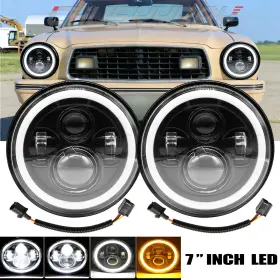 Chusyyray 639510178321 Pair 7 Inch Round Led Headlights With Drl Turn Signal Fit Chevy Truck 1947-1957
