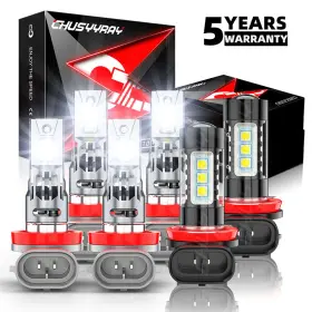 Chusyyray 661268462285 Fit Cadillac Cts 2008-2015 Led Headlight Hi/lo Beam Fog Light Bulbs Kit White