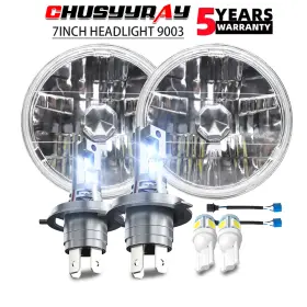 Chusyyray 664979128662 For Chevy Bel Air 1955 1956 1957 2pcs 7 Inch Round Led Headlights Hi/lo Beam