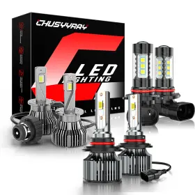 Chusyyray 694648711857 Led Headlight High&low Beam Fog Light Bulbs Kit For Toyota Solara 2007 2008