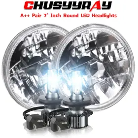 Chusyyray 7 H6024 Pair Inch Round Led Headlights Hi/lo Beam Drl For Suzuki Samurai 1986-1995