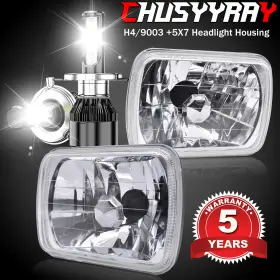 Chusyyray 752771087956 Fits Chevy S10 Pickup 1982-1997 Dot 5x7 Inch 7x6 Led Headlight Hi/low Beam Drl