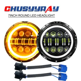 Chusyyray 755419639852 For Ford Deluxe 1939-1951 7 Inch Round Led Headlights Pair
