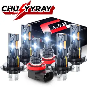Chusyyray 861596821772 For Bmw 328i 2007- 2016 6x Bulbs Led Headlights Hi/low Beams Fog Lights 6500k