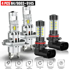 9006 Chusyyray 9003/h4 9145/9006 Bright Led Headlight Kit For Toyota Tacoma 2005-2011 Hi/low Beam Fog Light Bulbs