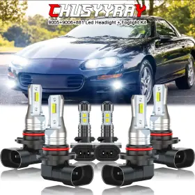9006 Chusyyray 9005 881 For Chevy Camaro 98-02 Led Headlights Fog Lights Bulbs