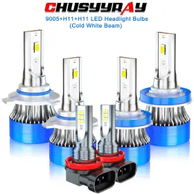 Chusyyray 9005/hb3 Beam H11 For Toyota Prius 2010-2015 Led 6500k Combo Headlight Hi/low Fog Light Bulbs