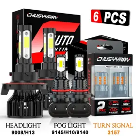 3157 Chusyyray 9008 9145 For Ford F250 F350 F450 F550 Super Duty 2005-2018 Led Headlight Fog Turn Bulbs