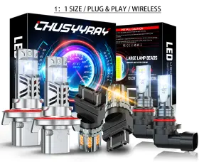 3157 Chusyyray 9008/h13 9005/9006 For Ford Explorer 2006-2010 6x Led Headlight Fog Light Turn Bulbs