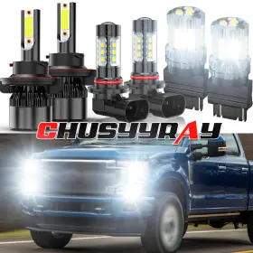 9140 Chusyyray 9008/h13 9145/9140 For Ford F250 F350 Super Duty 05-2019 Led Headlights Fog Light Turn Lamp New2026