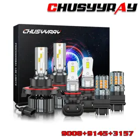 Chu-9008 Chusyyray 9145 3157 For Ford F250 F350 Super Duty 2005-2022 Led Headlights Bulb H13 Fog Lig