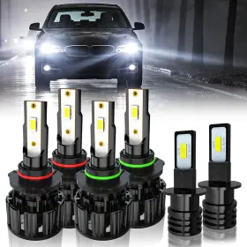 Chusyyray-9005 Chusyyray 9006 H3 For Lexus Sc400 1994-2000 6000k Led Headlights Fog Lights Bulbs Combo Kit 6pcs