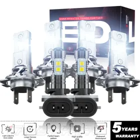 Chusyyray-h7 Chusyyray H7 881 Led Headlight High Low Fog Light Bulbs Kit Fit 2012-2017 Hyundai Veloster 6000k