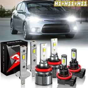 Chusyyray-l2 Chusyyray Plus-h1 H11 For Kia Sedona 2007-2014 Led Headlights High Low Beam Fog Light 6x Bulbs 6000k