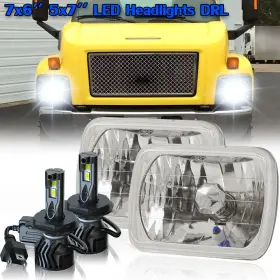 Chusyyraya1plus9003hb2 Chusyyray White 7x6 Inch 5x7 Led Headlights Hi-lo Beam Fit Chevrolet C6500 C7500 Kodiak C8500