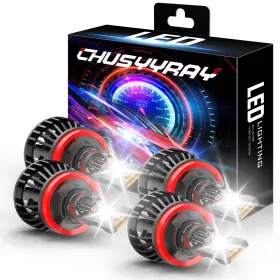 Chusyyray H11 H9 Fits Chevy Silverado 1500 2500 Hd Crew Cab Pickup 2022-2024 Led Headlight Bulbs