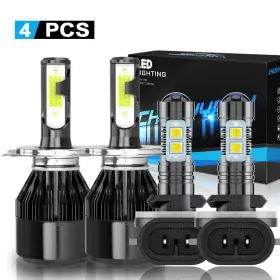Chusyyray H4 881 Fit Hyundai Tucson 2005-2009 Combo Led Headlight High&low Fog Light Bulbs 6000k