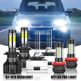 Chusyyray H7 D1s H11 Led Hid Headlight Fog Light Bulbs For Bmw X3 2007 2008 2009 2010