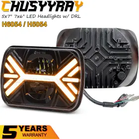 Hw002 Chusyyray For Chevy Express Cargo Van 1500 2500 3500 2x 7x6 5x7 Led Headlights Hi/lo Drl