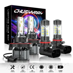 L2-9008 Chusyyray L2-9008/h13 9145/h10 For 2006-08 Dodge Ram 1500 2500 3500 4x 6500k Led Headlight Fog Light Bulbs