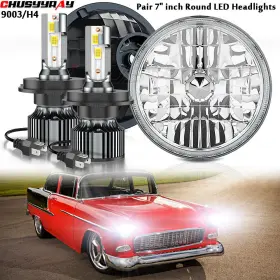 My-22-0607 Chusyyray 2-a1plus Fits Chevy Bel Air 1955-1957 Pair 7 Inch Round Led Headlights Hi/lo Sealed Beam My-22-0607 Chusyyray 2-a1plus Fits Chevy Bel Air 1955-1957 Pair 7 Inch Round Led Headlights Hi/lo Sealed Beam