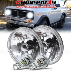 My-22-0607 Chusyyray 2-c6plus 1973-1980 For International Harvester Scout Ii 2x 7 Inch Round Led Headlights Hi/lo