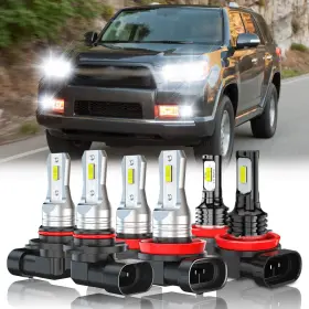 X3-9005 Chusyyray H11 For Toyota 4runner 2010-2020 6x Led Headlight Bulbs High/low Fog Light Kits
